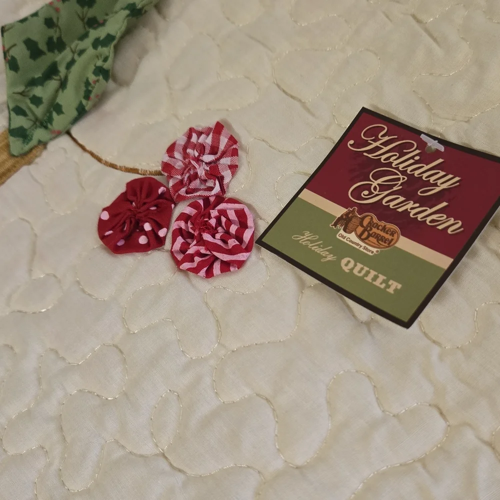 Cracker Barrel Holiday Blanket Throw Lap Quilt NOEL Christmas Tree NEW